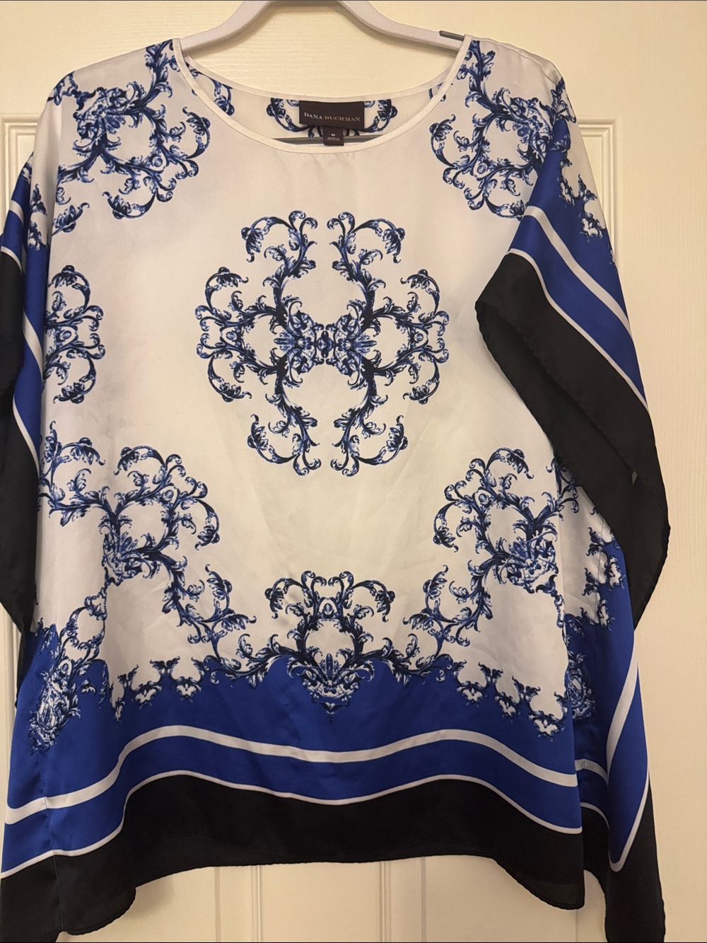 EUC Dana Bachman Tunic in Blue, White, and Black size Medium